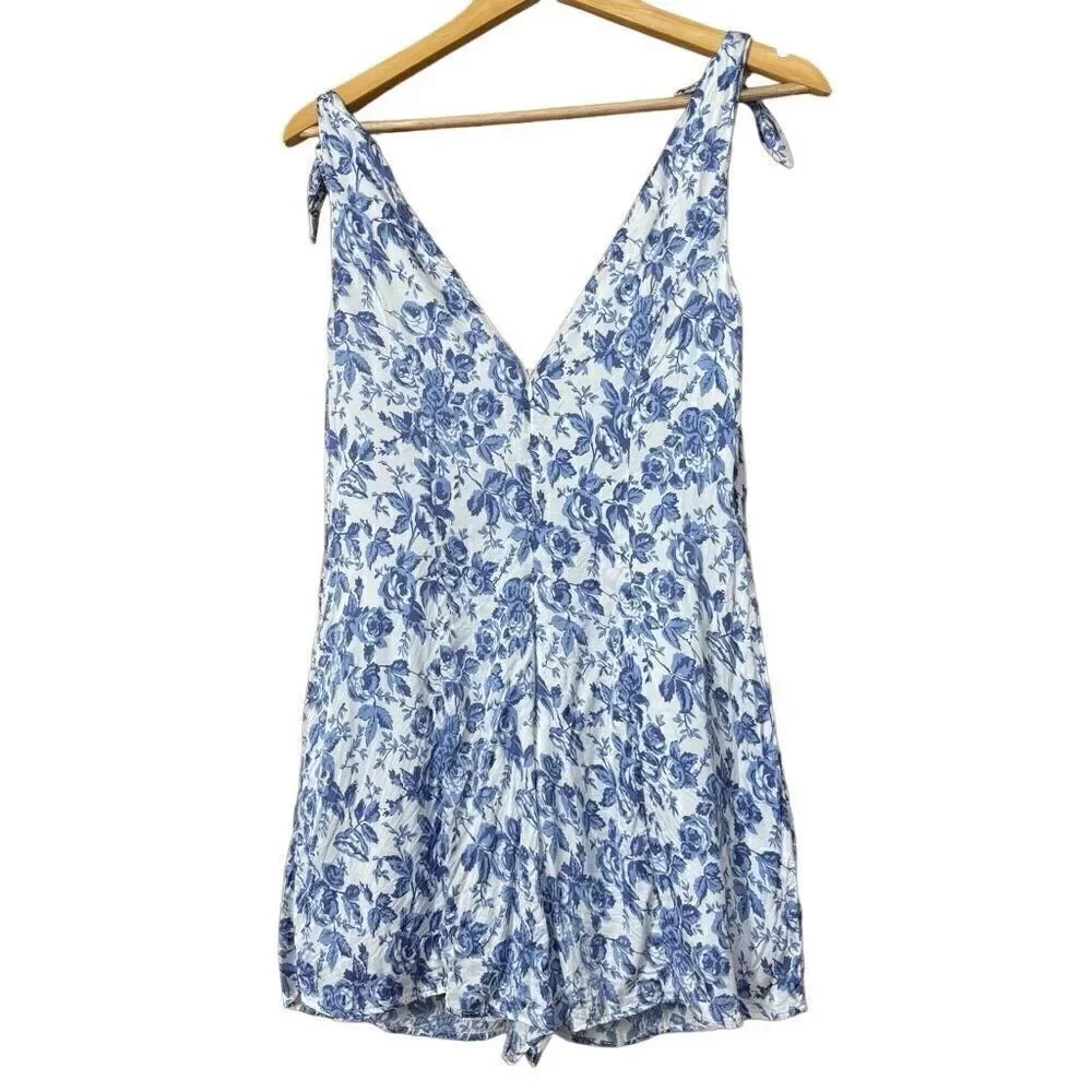Lovers + friends Aden floral romper medium